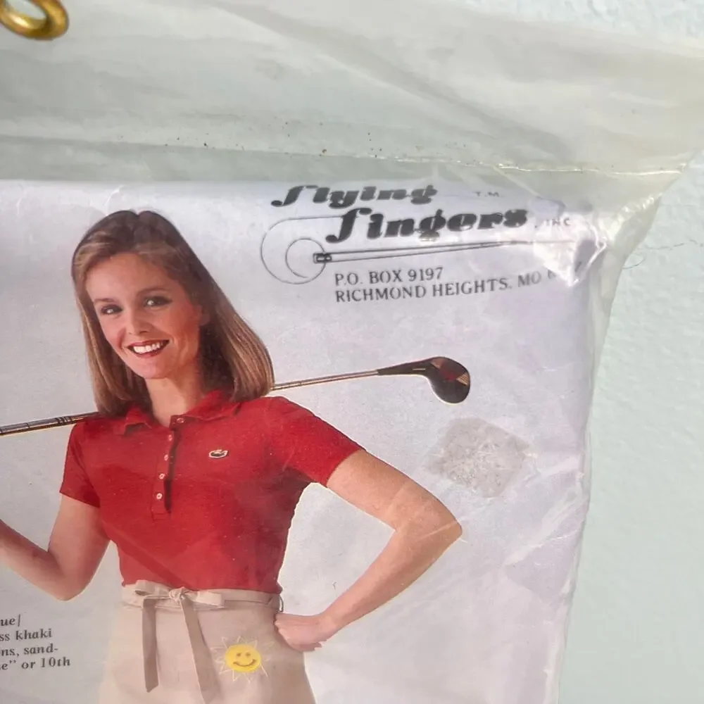 Vintage 80s Golf Skirt Applique Kit Flying Fingers Pattern Project Size Small